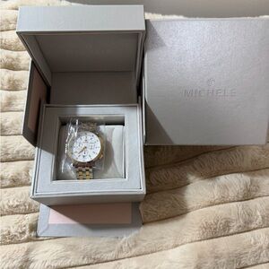 Michele Two-Tone Gold and Silver Women's Watch